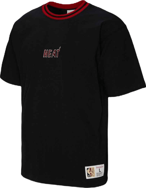 Men's and Women's Black Miami Heat Playmaker Vintage Logo T-Shirt