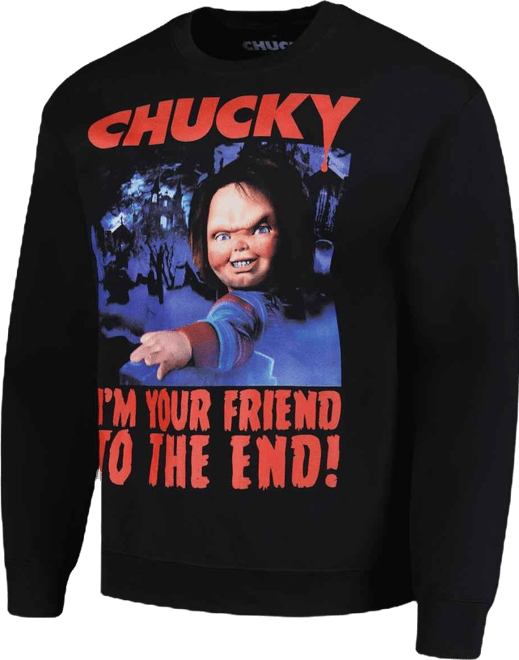 Men's and Women's Black Chucky Graphic Fleece Sweatshirt