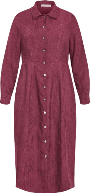 Plus Size Leia Long Sleeve Midi Dress