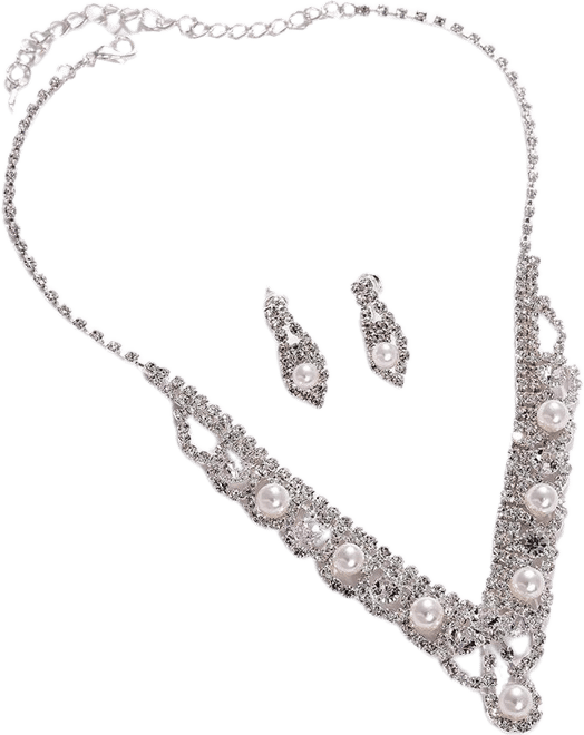 Women's Silver Plated Designer Jewellery Set