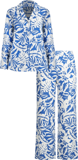 Women's Tropical Leaf Print Matching Set