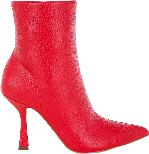 Farnak Pleather Spool Heel Boots Women