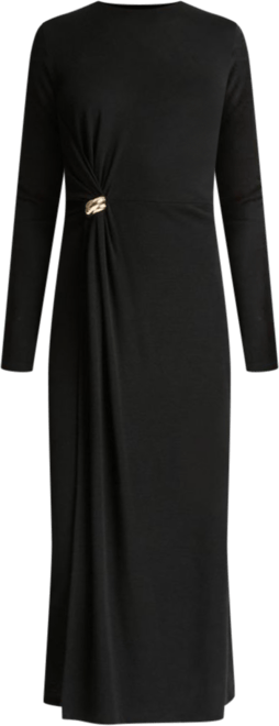 vince twist drape long sleeve dress Vince Twist Drape Long Sleeve Dress in Oat Blush Size 6