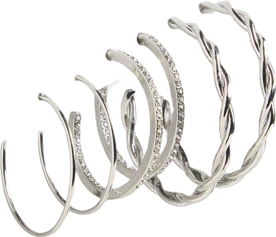 Pave Hoop Earring Set