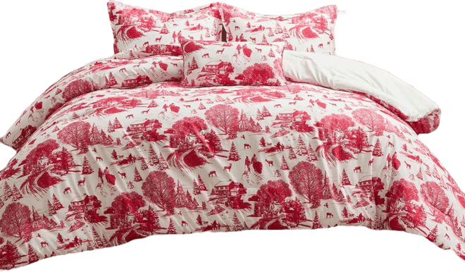 Hallmark Toile Holiday 3-Pc. Comforter Set, Twin/Twin Xl