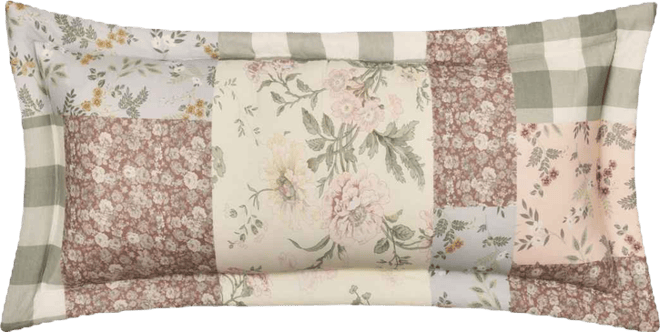 Eloise Patchwork Boudoir Decorative Pillow, 12" x 30"