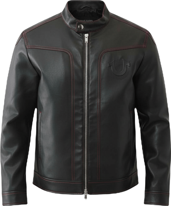 Men's Pleather Moto Jacket