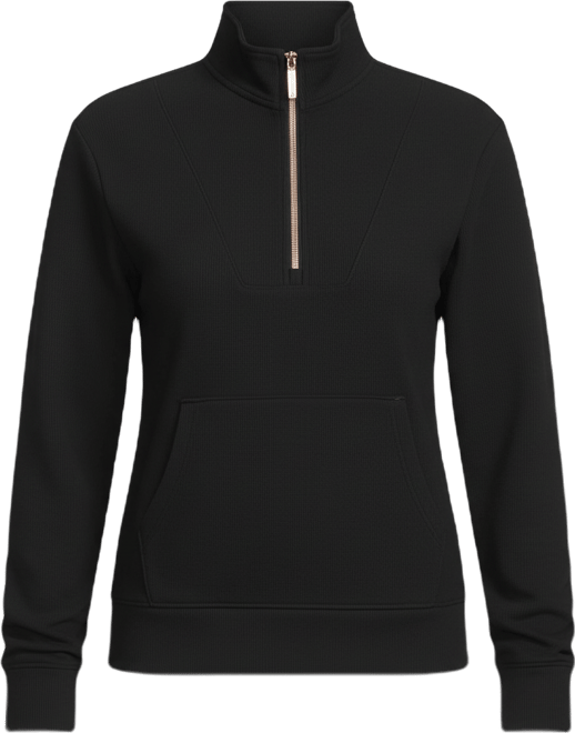 Women's Go Luxe Ribbed Knit Quarter Zip Jacket