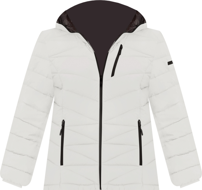 Plus Size Zip Front Short Packable Coat