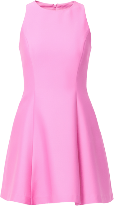 Women's Taffeta Round Neck Mini Dress