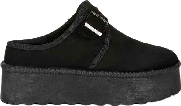 Mayfield Buckle Strap Fur Platform Classic Slip-On Women