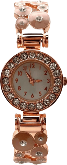 Beige Colorful Round Shapes Band Bangle Women Watch