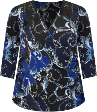 Women's Side Ruched Faux Wrap Top