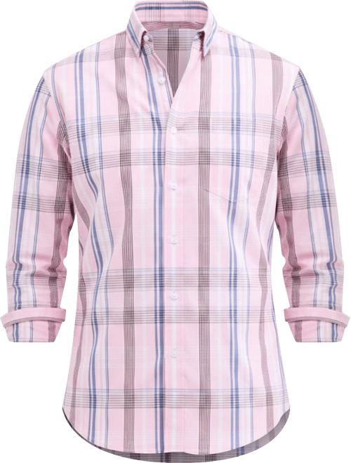Long Sleeve Gingham Check Button-Down Shirt, Macy's Exclusive