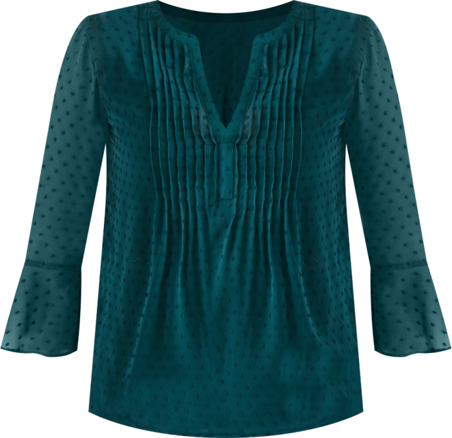Women's Textured Pintuck Ruffle Sleeve Top, Created for Macy's