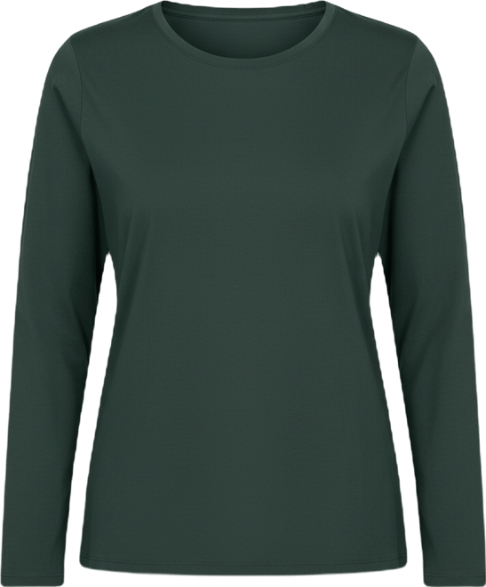 Plus Size Relaxed Supima Cotton Long Sleeve Crew Neck T-Shirt