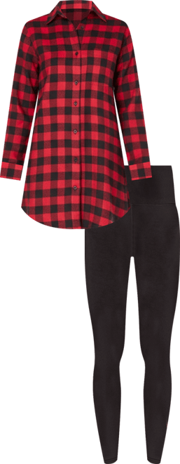 Women's Plaid Pj Set