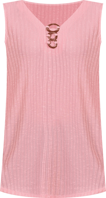 Plus Size Sleeveless Rib Top