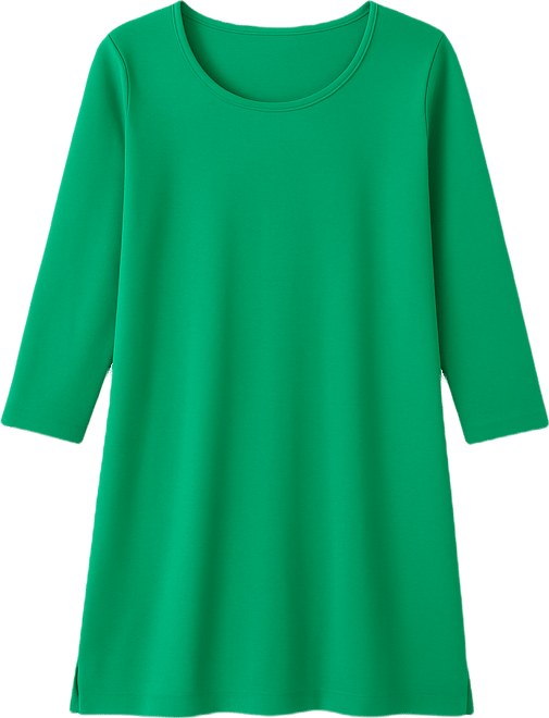 Women's Within Perfect Three-Quarter-Sleeve Scoopneck Tunic Top