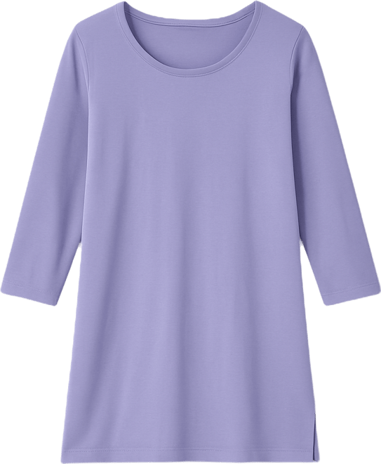 Women's Within Perfect Three-Quarter-Sleeve Scoopneck Tunic Top