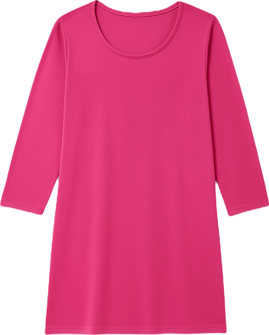 Women's Within Perfect Three-Quarter-Sleeve Scoopneck Tunic Top
