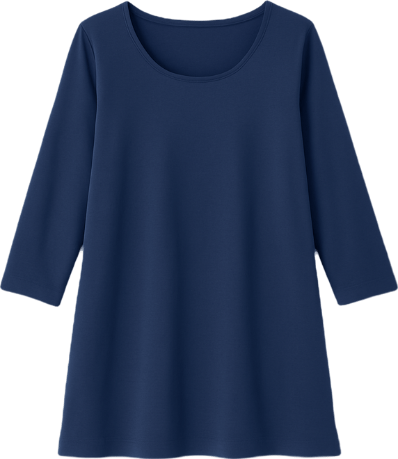 Women's Within Perfect Three-Quarter-Sleeve Scoopneck Tunic Top