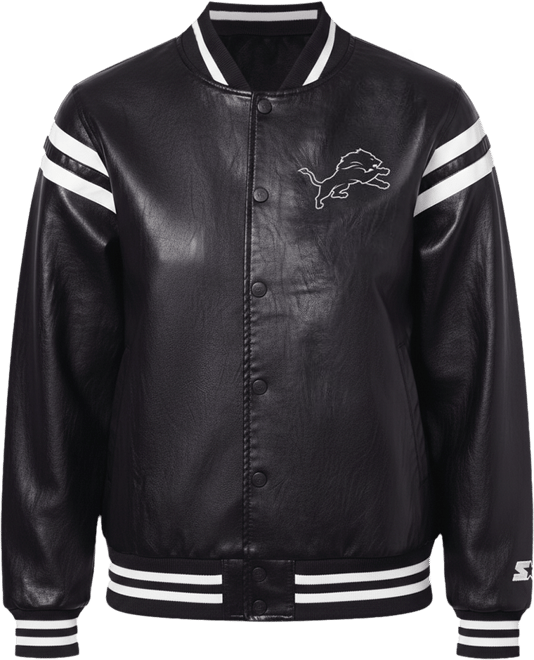Women's Black Detroit Lions High Heat Varsity Jacket