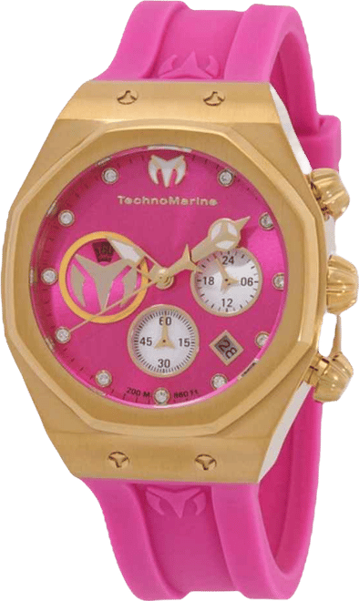 Women's Tm-523009 Reef Quartz Silver, Hot Pink Dial Watch