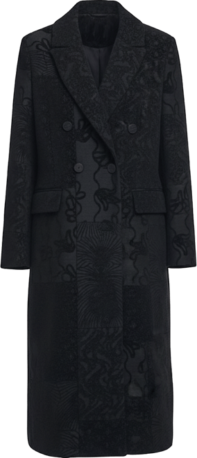 Women's Black textured coat
