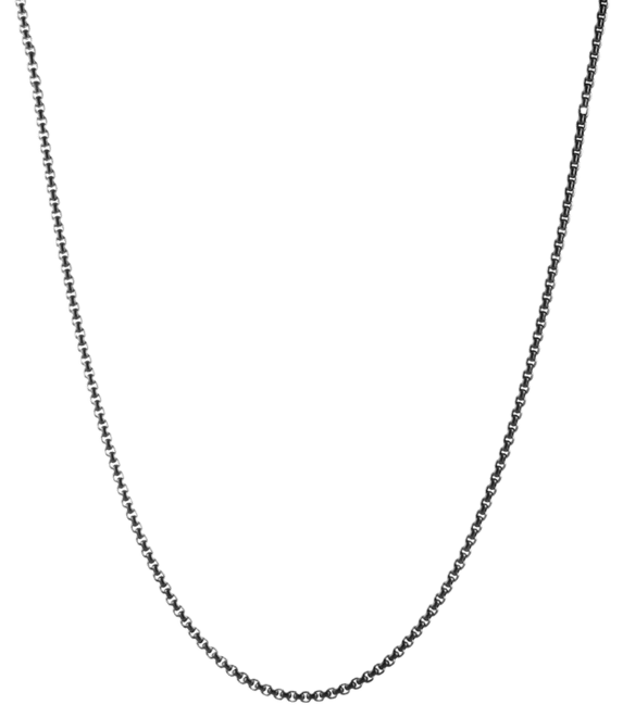 Box Chain Necklace in Sterling Silver, 2.7mm