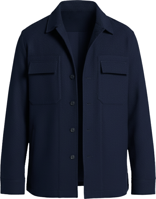 Joseph Abboud Tech Flannel Shirt Jacket, Navy - Blue | Shirt