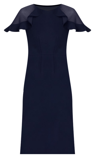 Ruffle Sleeve Cocktail Dress