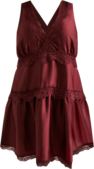 Plus Size - Festi Lace Detail Mini Dress - Torrid