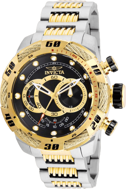 Men's Speedway Quartz Multifunction Black Dial Stainless Steel Bracelet Watch