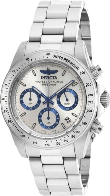 Men's 17311 Speedway Quartz Chronograph Silver Dial Watch