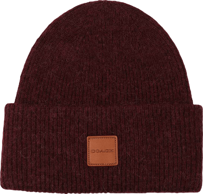 Men's Leather Patch Bean Hat