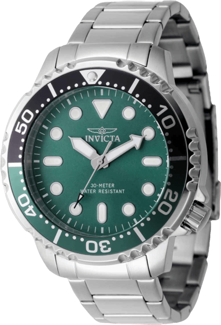 Men's 47220 Pro Diver Quartz 3 Hand Green Dial Watch