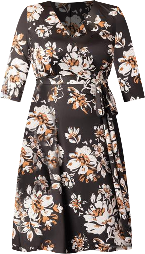 Plus Size Signature Print Wrap Dress