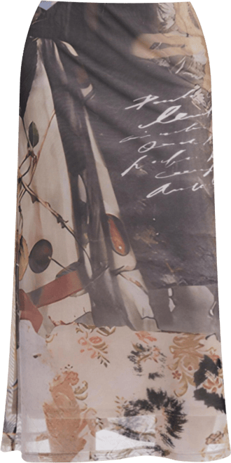 Women's Collage tulle skirt