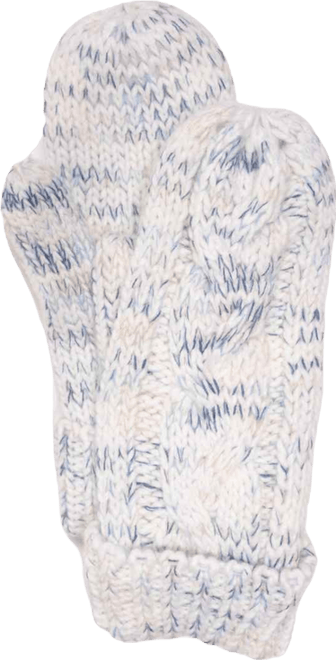 Women's Color block Stripe Cable Mittens