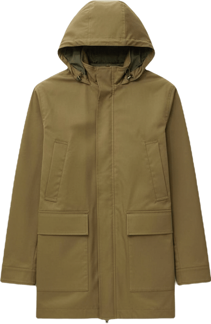 Men's Water-Repellent Hooded Parka