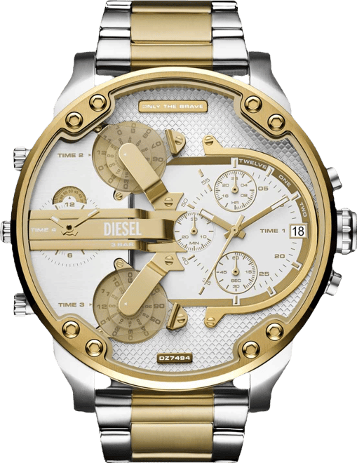 Men's Mr. Daddy Two-Hand Gold-Tone Stainless Steel Watch, 57mm