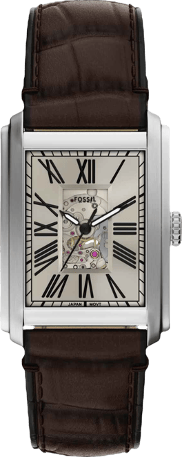 Men's Carraway Automatic Brown Croco Leather Watch, 30mm