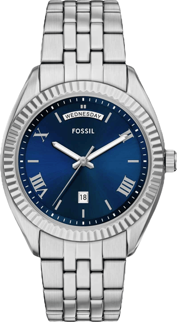 Men's Campbell Three-Hand Day-Date Stainless Steel Watch, 42mm