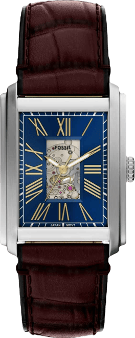 Men's Carraway Automatic Brown Croco Leather Watch, 30mm