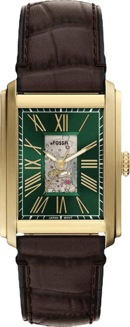 Men's Carraway Automatic Brown Croco Leather Watch, 30mm