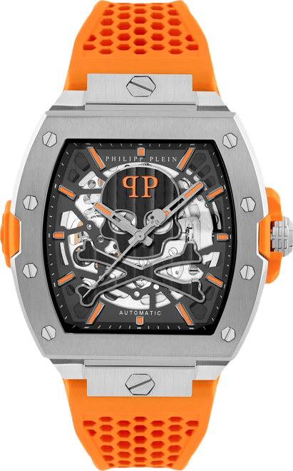 Men's Silver Stainless Steel Watch, 44mm