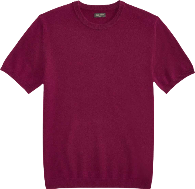 Men's Regular-Fit Textured 100% Cashmere Sweater T-Shirt, Macy's Exclusive