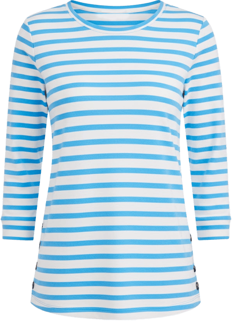 Women's Striped Button-Trim Tunic Top, Macy's Exclusive