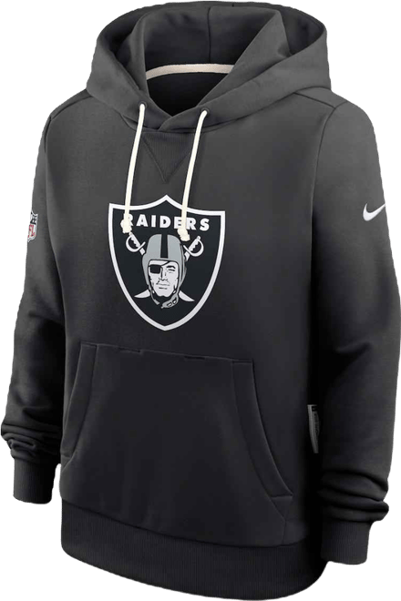Women's Black Las Vegas Raiders Sideline Standard Issue&nbsp;Initial Home&nbsp;Dri-fit Hoodie